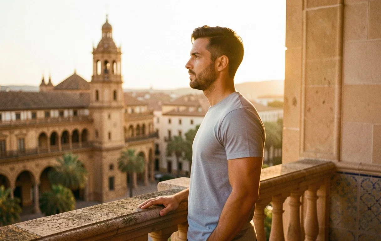 Hombre con vitalidad natural